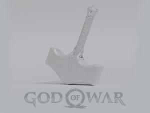 God of War - Thor mjolnir 3D print model Model Cetak 3D