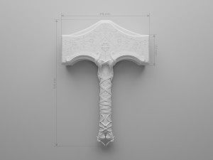 God of War - Thor mjolnir 3D print model Model Cetak 3D