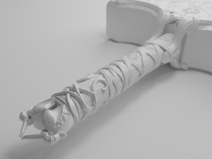 God of War - Thor mjolnir 3D print model Model Cetak 3D