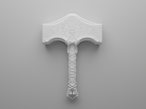 God of War - Thor mjolnir 3D print model Model Cetak 3D