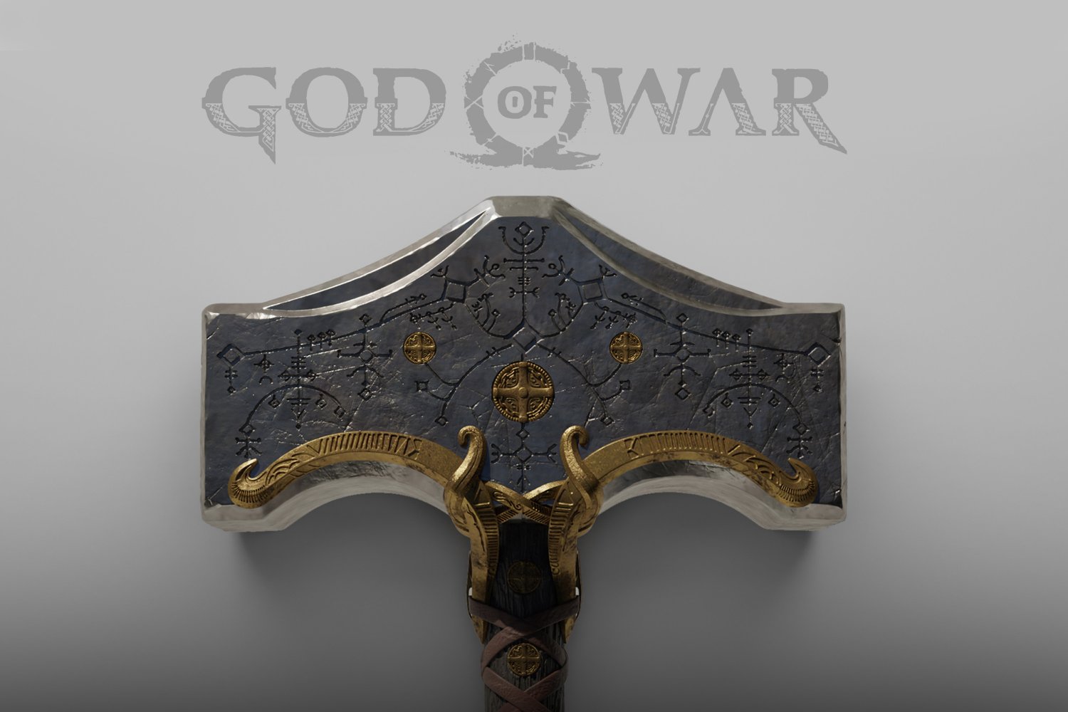 STL file God of War: Ragnarok - Thor Mjolnir - UPDATED 🔫・Design