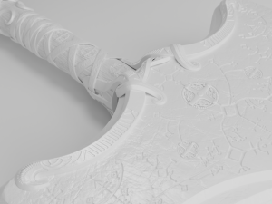 God of War - Thor mjolnir 3D print model Model Cetak 3D