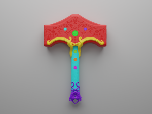 God of War - Thor mjolnir 3D print model Model Cetak 3D