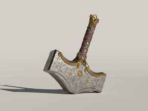 God of War - Thor mjolnir 3D print model Model Cetak 3D