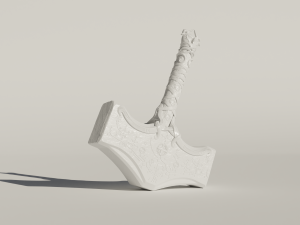God of War - Thor mjolnir 3D print model Model Cetak 3D