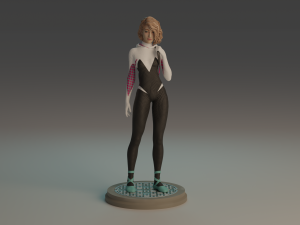 Gwen Stacy statue 3D print model Modello di stampa 3D