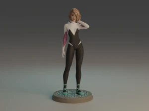 Gwen Stacy statue 3D print model 3D Print Model