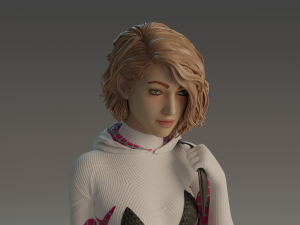 Gwen Stacy statue 3D print model Modello di stampa 3D