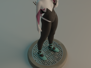 Gwen Stacy statue 3D print model Modello di stampa 3D