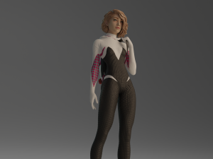 Gwen Stacy statue 3D print model Modello di stampa 3D