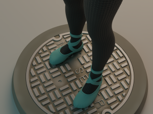 Gwen Stacy statue 3D print model Modello di stampa 3D