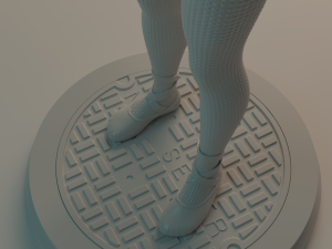 Gwen Stacy statue 3D print model Modello di stampa 3D