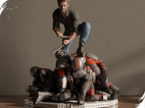 Wolverine - Logan 3d print 3 model in 1 Modelo de impresión 3D