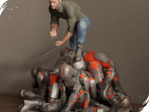 Wolverine - Logan 3d print 3 model in 1 Modelo de impresión 3D