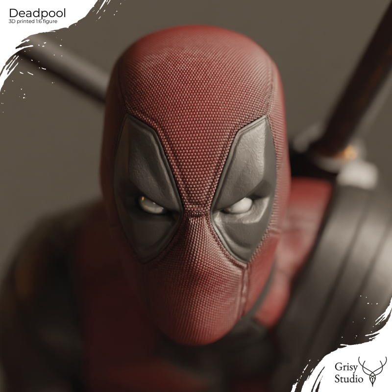 Deadpool 3D-Druckmodell .c4d .max .obj .3ds .fbx .stl .blend 