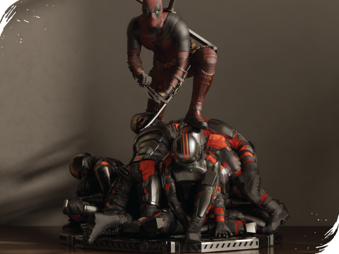 Deadpool 3D-Druckmodell