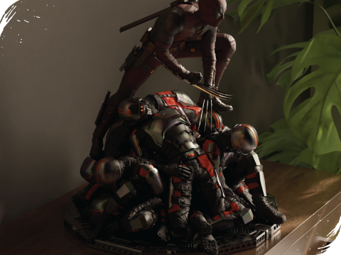 Deadpool 3D-Druckmodell
