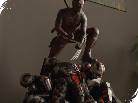 Deadpool 3D-Druckmodell