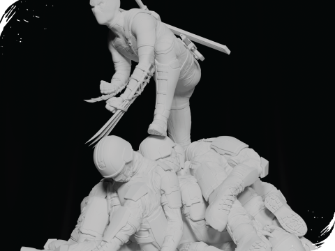 Deadpool 3D-Druckmodell