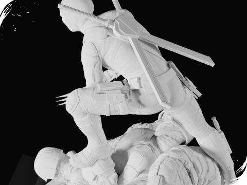Deadpool 3D-Druckmodell