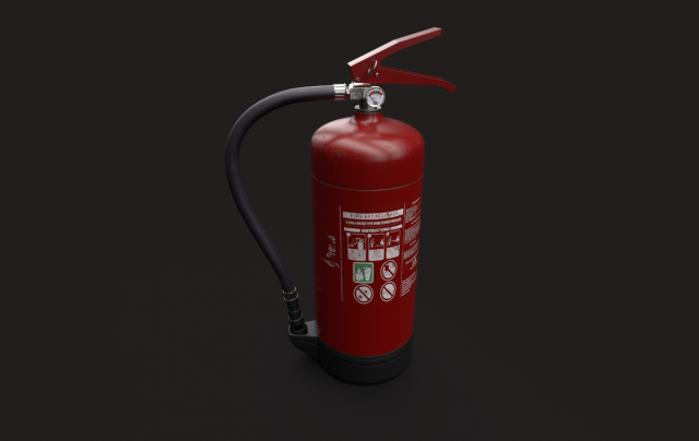 fire extinguisher 3D Model .c4d .max .obj .3ds .fbx .stl .blend