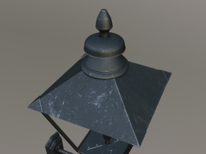 vintage wall street lamp 3D 模型