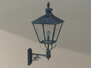 zabytkowa ścienna lampa uliczna Model 3D
