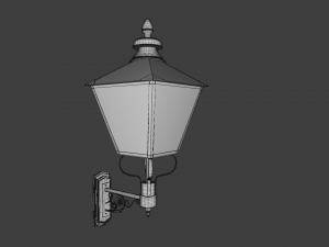 vintage wall street lamp 3D 模型