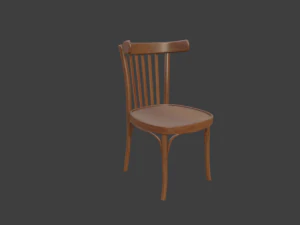 old wood chair 3D Model
