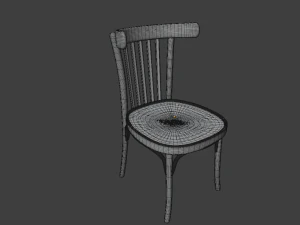 old wood chair 3D Model