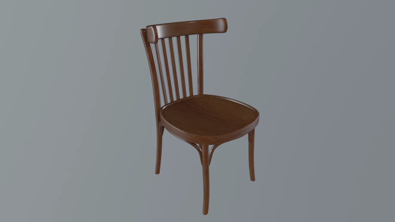 old wood chair 3D Model .c4d .max .obj .3ds .fbx .stl .blend 