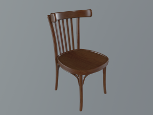 old wood chair Modelo 3D