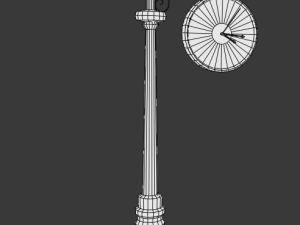 vintage street clock 3D Modell