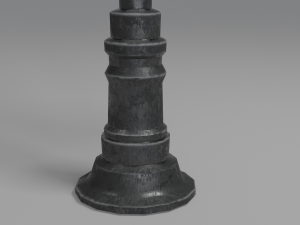 vintage street clock 3D Modell