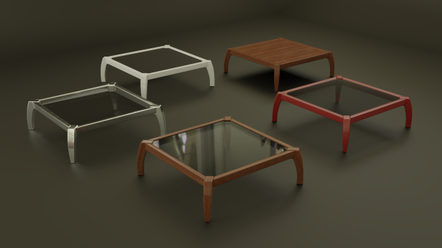 living table collection Modelo 3D .c4d .max .obj .3ds .fbx .stl .blend 