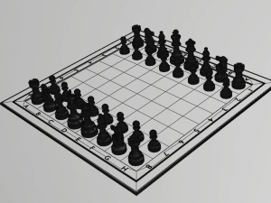 wooden chessboard classic 3Dモデル