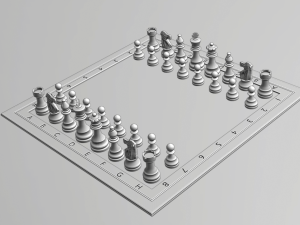 wooden chessboard classic 3Dモデル