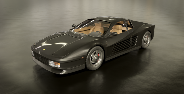 ferrari testarossa 3D Модель .c4d .max .obj .3ds .fbx .stl .blend 