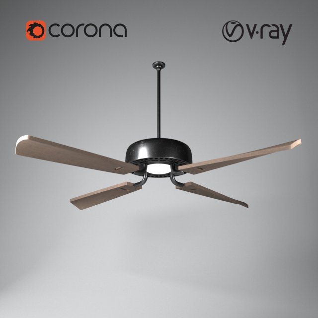 ceiling light fan Model 3D .c4d .max .obj .3ds .fbx .stl .blend