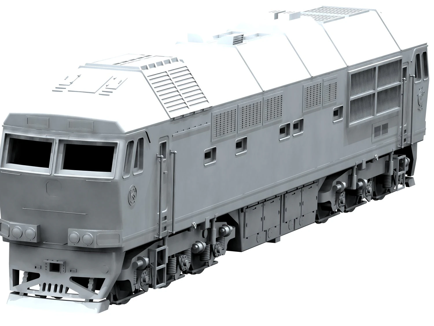 soviet locomotive tep70 3D Model .c4d .max .obj .3ds .fbx .stl .blend 