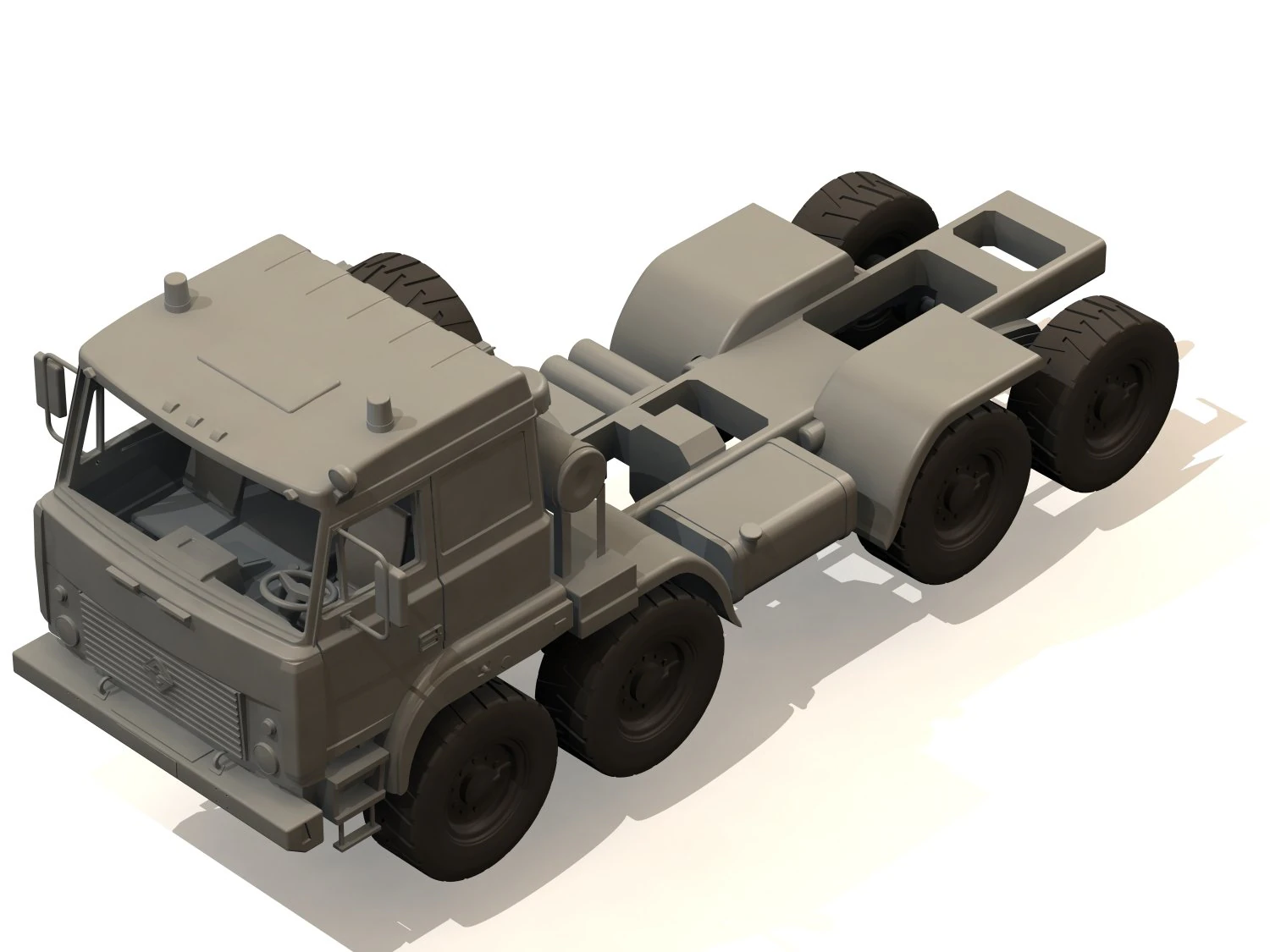 chassis model ural-5323 3D Model .c4d .max .obj .3ds .fbx .stl .blend 