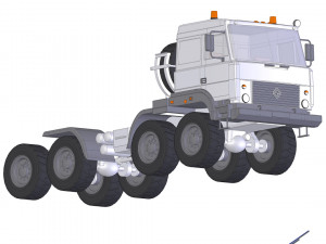 chassis model ural-5323 3D 모델
