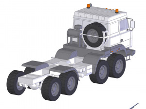 chassis model ural-5323 3D 모델