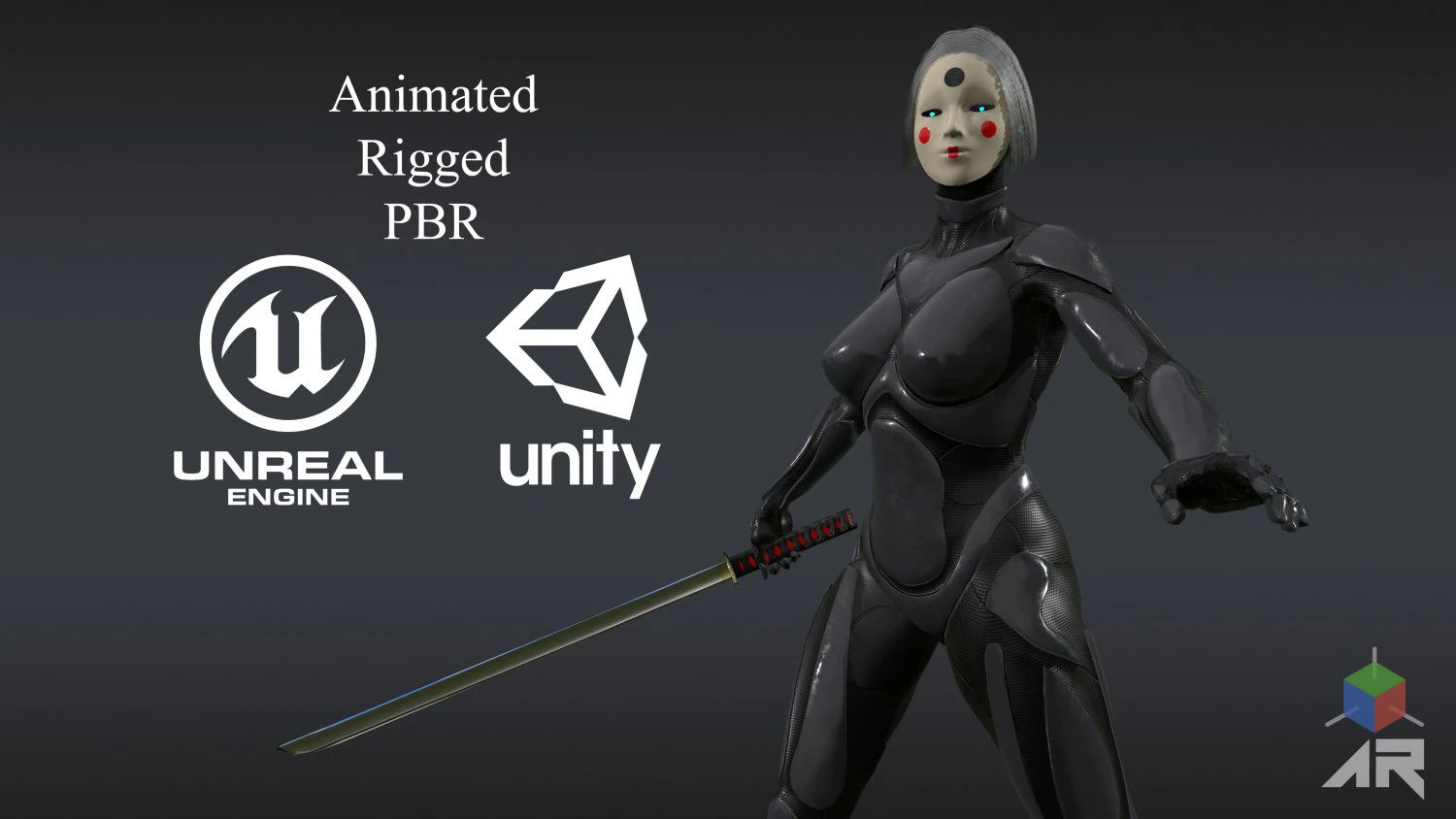 android geisha 3D Model .c4d .max .obj .3ds .fbx .stl .blend 