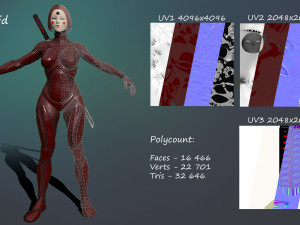 android geisha 3Dモデル