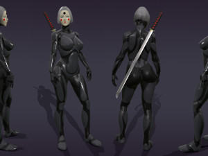 android geisha 3Dモデル