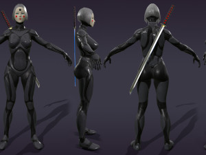 android geisha 3Dモデル