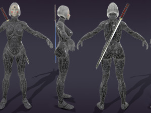 android geisha 3Dモデル