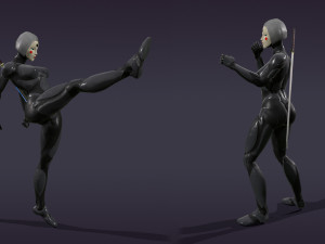 android geisha 3Dモデル
