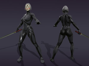 android geisha 3Dモデル